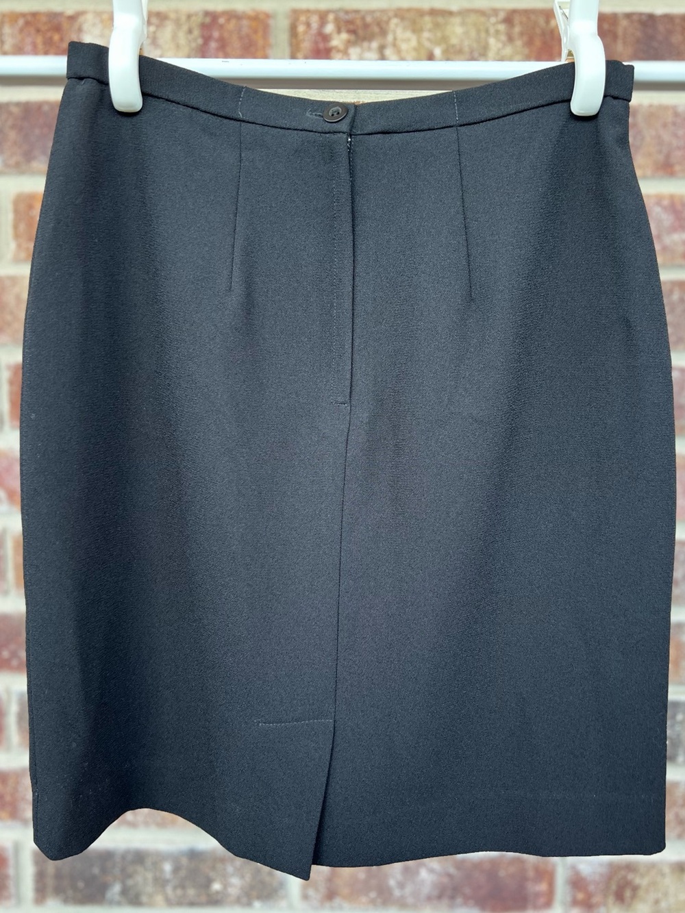 Black Straight Pencil Skirt Size 6P Lined